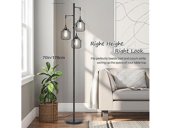 BrightHome Dimmable Floor Lamp