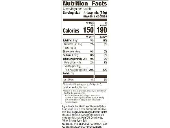 Betty Crocker Peanut Butter Cookie Mix,