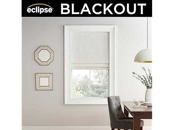 Eclipse Drew Roman Shades 36"x64", White