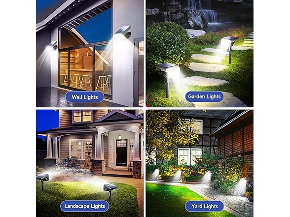 Solar Lights Outdoor 4 Pack