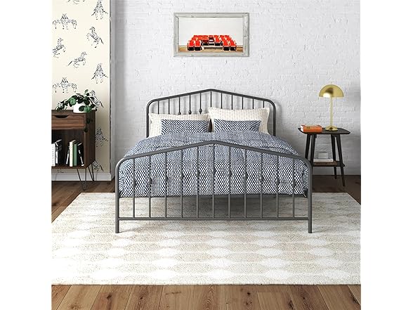 Novogratz Bushwick Metal Bed with Headbo