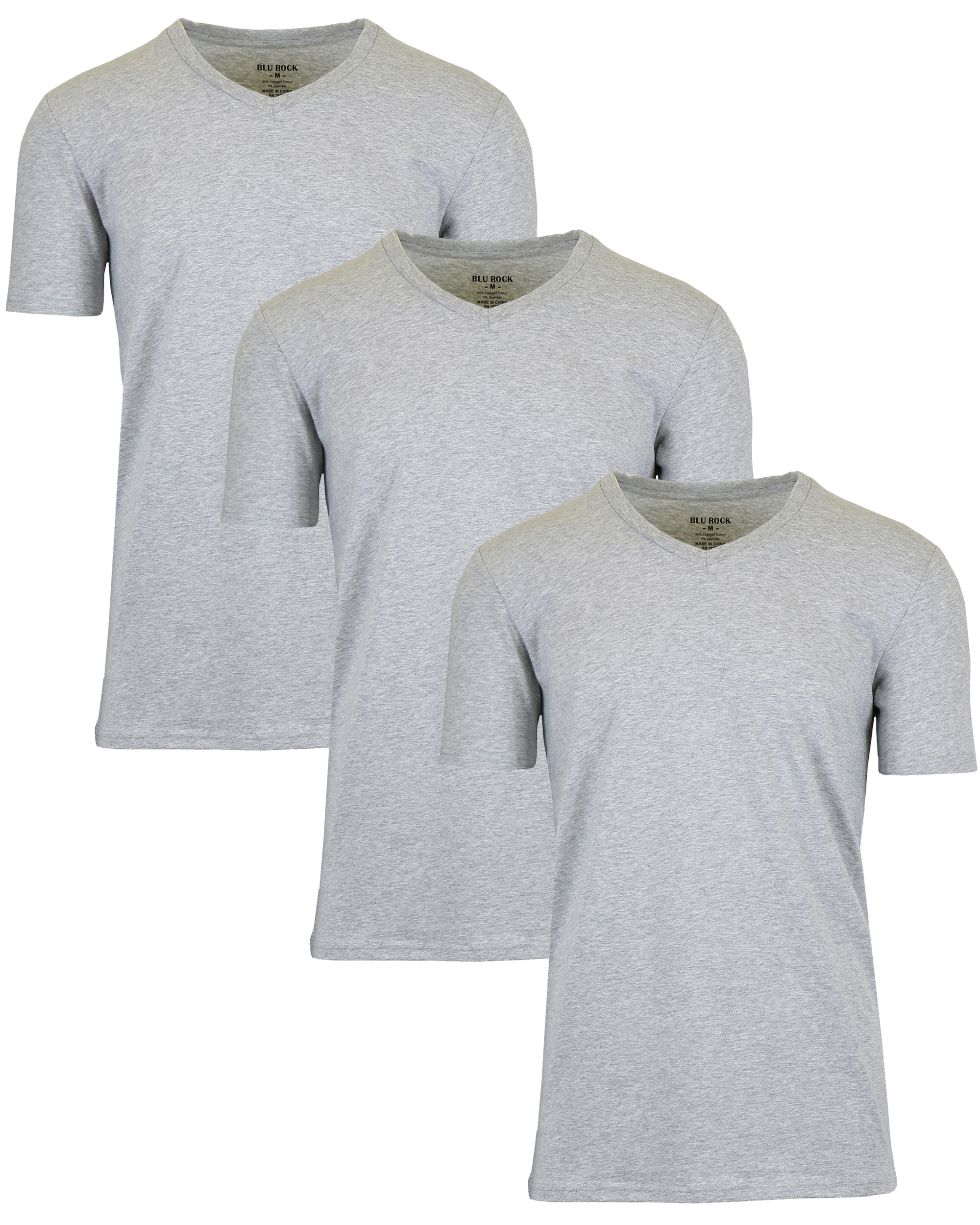Mens Cotton Stretch V-Neck Tees (M-2XL) - Gallery 26