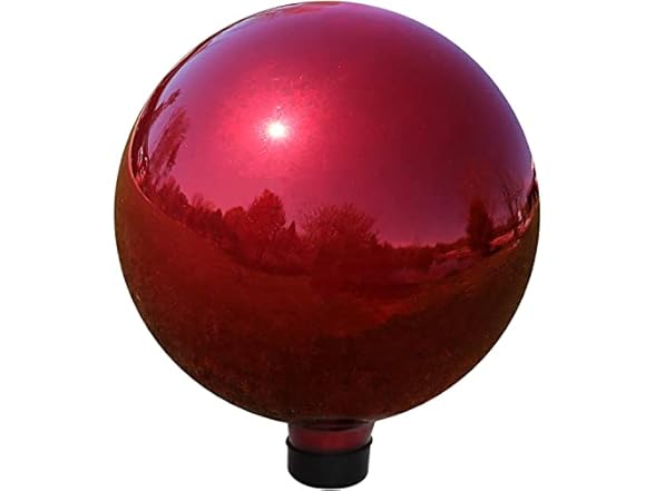 Sunnydaze 10" Garden Gazing Ball - Red
