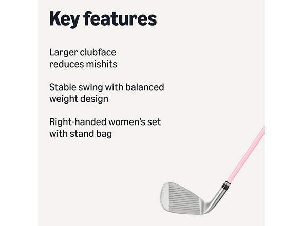 Amazon Basics Golf Club Set, 6- Piece with Stand Bag (Right Handed)