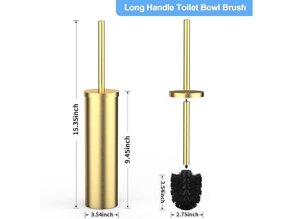 Flyzenvibe Stainless Toilet Brush Set