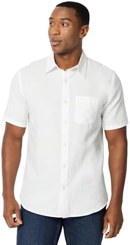 Amazon Essentials Men Short Sleeve Linen Shirt - Gallery 19