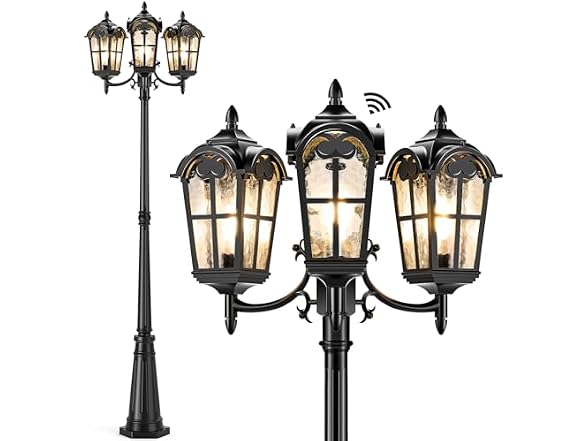 Lamp Posts Outdoor Lighting, Hardwired Outdoor Post Lights, Black