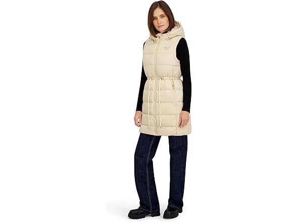 Reebok Women Long Puffer Vest w/ Hood