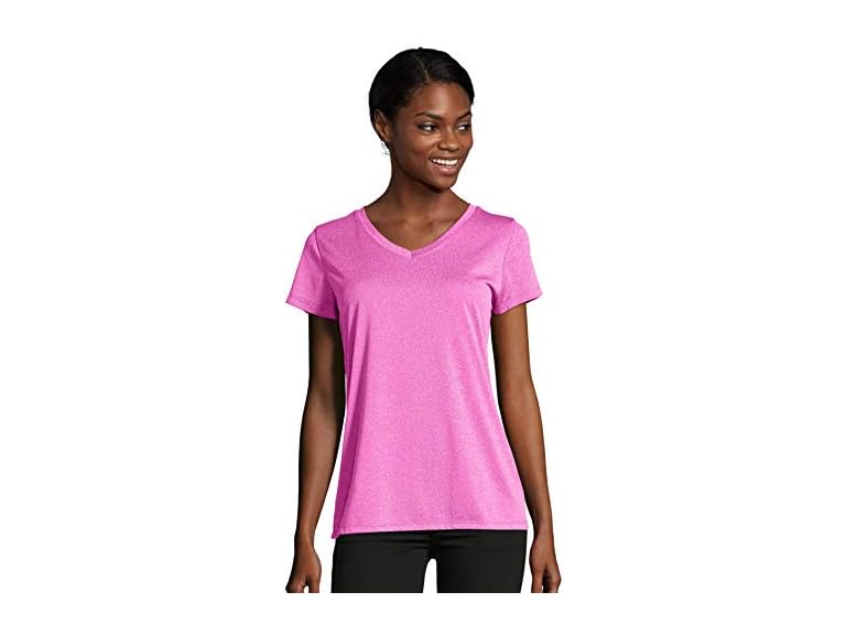 Hanes Women Cooldri Short Sleeve V-neck T-shirt - Gallery 10