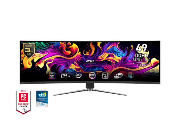 MSI 49" DQHD Curved Monitor | MPG 491CQPS QD-OLED
