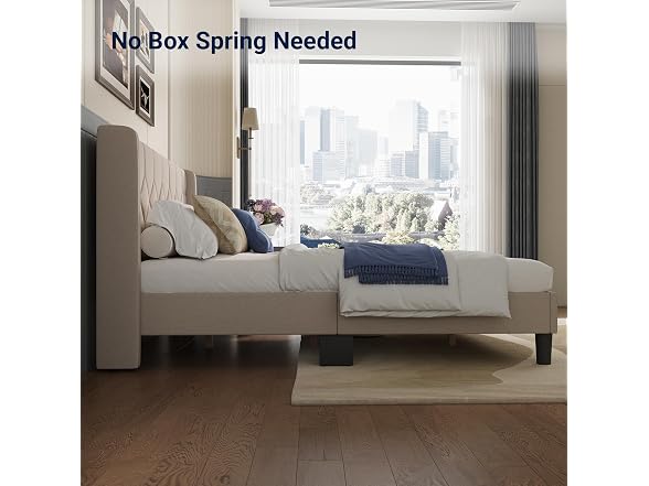 Avenco Full Size Bed Frame, Upholstered