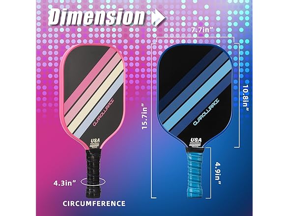 Pickleball Paddles Set of 4 USAPA Approved