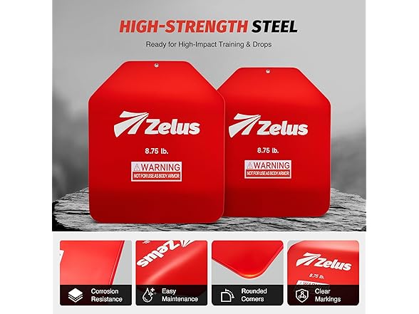 Red Weighted Vest Plates 8.75