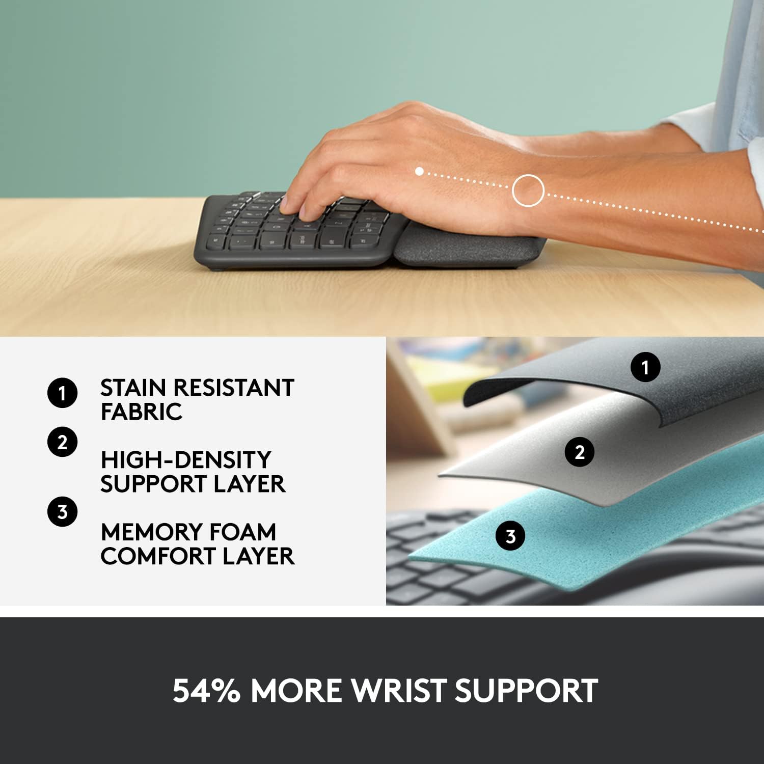 Logitech ERGO K860 Wireless Ergonomic Keyboard - Gallery 8