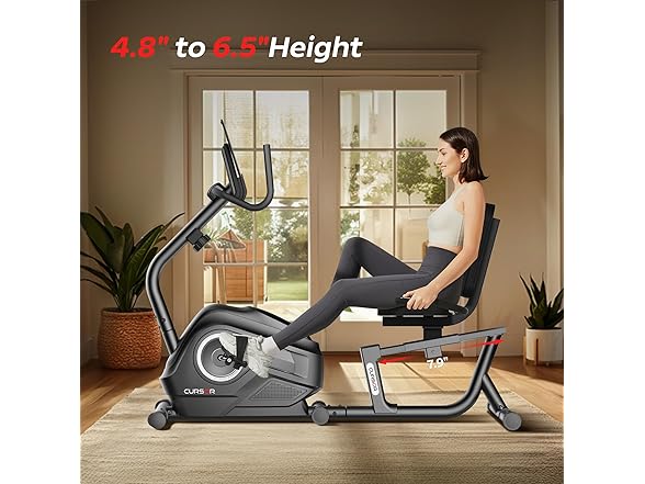 CURSOR FITNESS Recumbent Exercise Bike, Stationary Bikes for (Open Box)