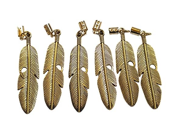 Myya Feather Pendants 6 Pieces