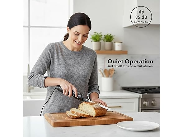 OVENTE Electric Knife Set with Two Serrated Stainless Steel Blades
