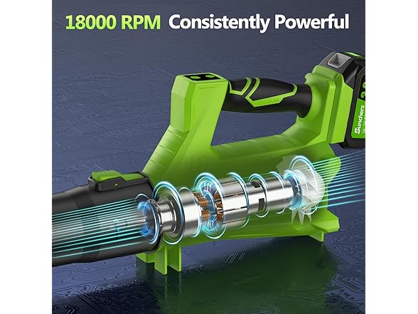 Electric Leaf Blower Cordless with 2 3.0Ah Battery and Charger