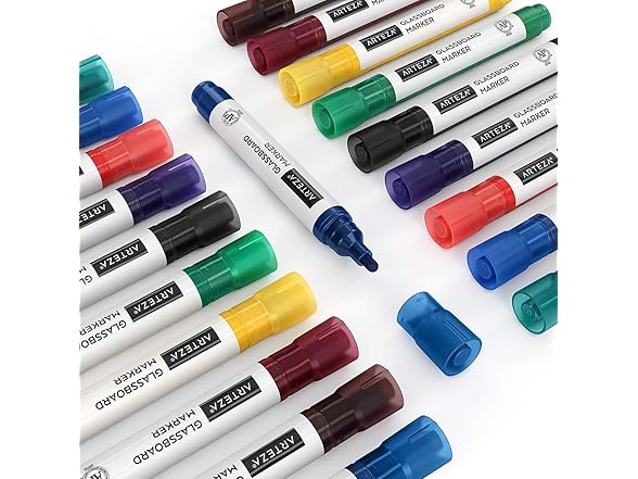 ARTEZA Glass Board Markers, 20 Pack