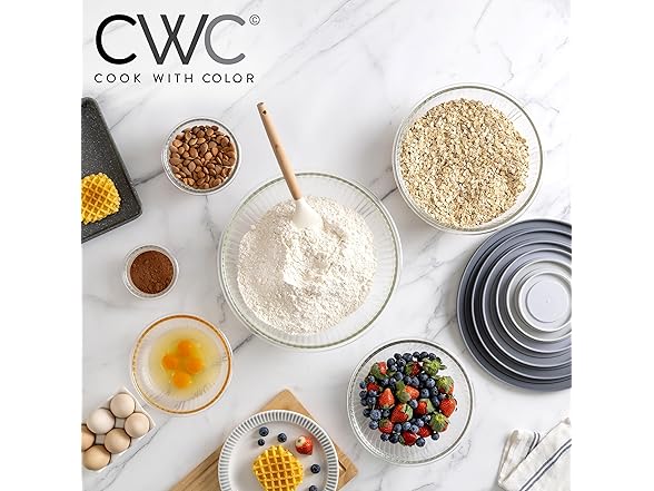 12Pc Glass Mixing Bowl Set