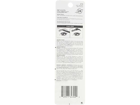 Revlon Colorstay Brow Pencil, 210 Soft Brown