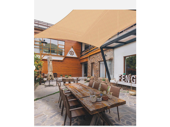 Yescom UV Block Rectangle Sun Shade Sail