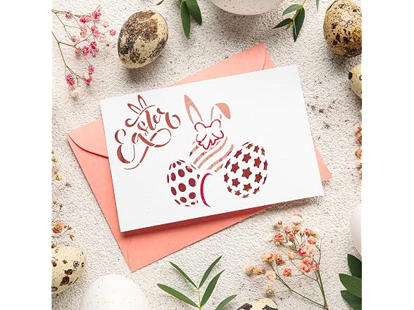 NAKLEO Easter Painting Stencils Set 5 A4
