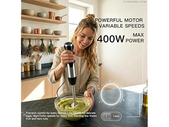 MEGAWISE 5-in-1 Immersion Hand Blender