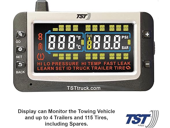 TST 507 TPMS 4 Cap Sensors Color Disp