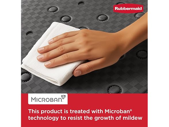 Rubbermaid Soft Foam Bath Tub Shower Mat, Non-Slip