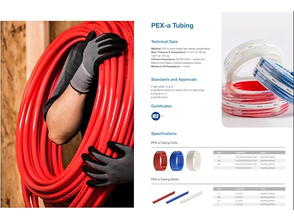 1/2"x100ft Blue PEX-A Pipe Flexible