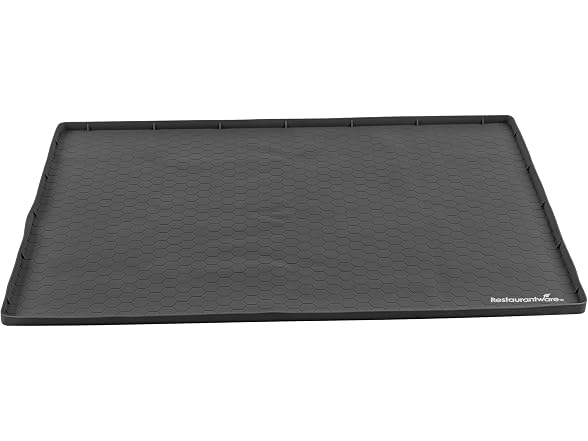 Restaurantware 31 x 22 in Black Silicone Under Sink Mat, 1 Count