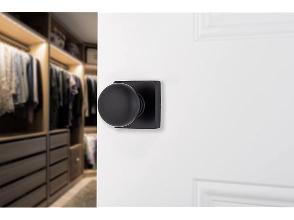 BRINKS Contemporary Passage Ball Knob Black 6pk