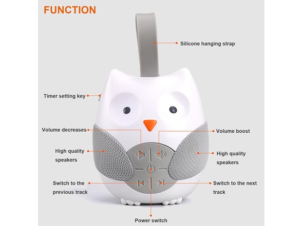 Atomenker Baby Sleep Soother Sound Machine Gray