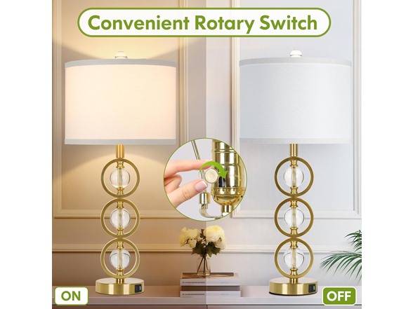 VerRon Set of 2 Modern Table Lamps