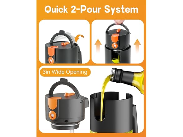 OURCABECUE 17oz Glass Olive Oil Sprayer