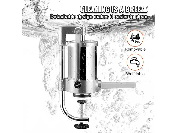 Sausage Stuffer, 2.5LBS/1.5L Capacity, 304