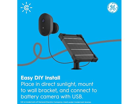 GE ACCCAM Outdoor Solar Power Panel