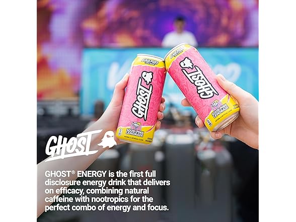 GHOST Energy Drink - 12-Pack, Sour Pink Lemonade
