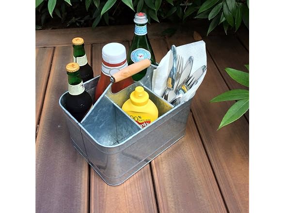 Benzara Galvanized Metal Sturdy Carry A