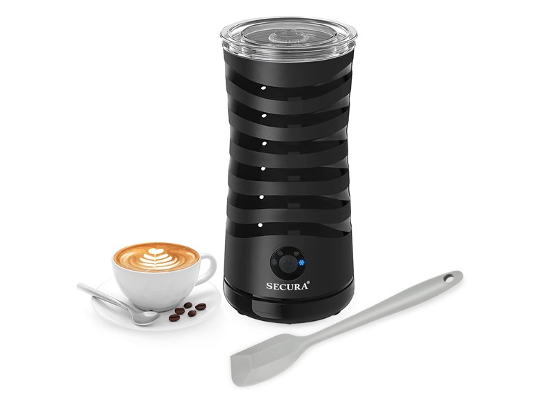 Secura MMF-809-BL Milk Frother and Steamer 8.4oz Black