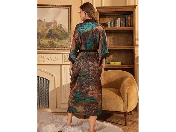 Kihnop Women's Floral Long Kimono Robe