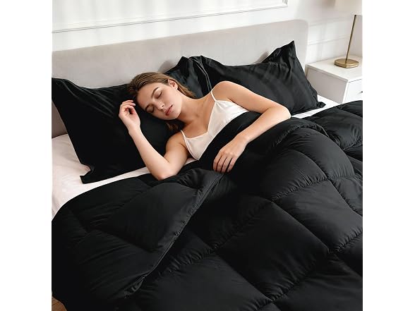 Black Reversible Comforter Set Queen