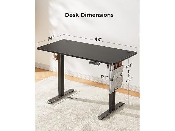 Marsail Electric Adjustable Height Standing Desk
