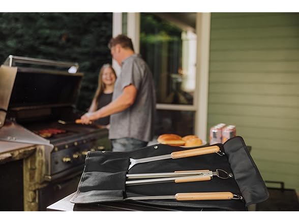 PICNIC TIME BBQ Roll Up 3 Piece Set
