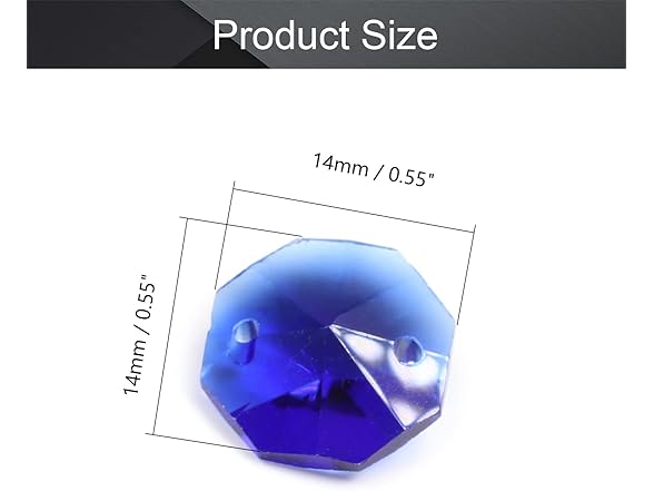 Othmro Octagon Beads 50Pcs Blue Crystal