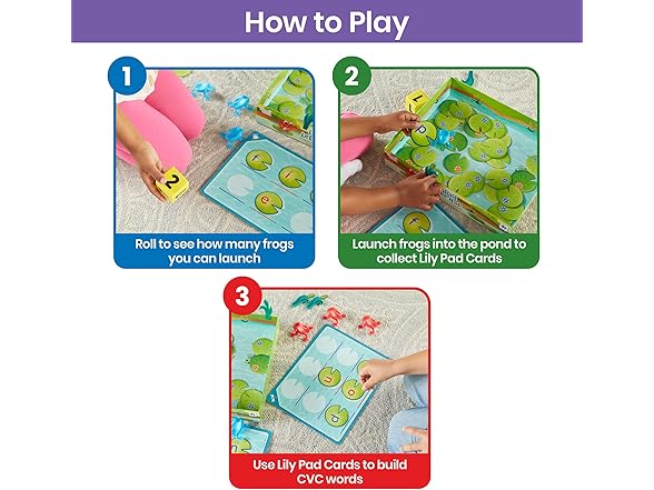 hand2mind Lily Pad Letter Hop, CVC Word Game