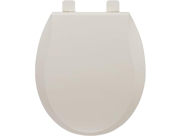 Takywep Toilet Seat Round Flat Toilet, Ivory