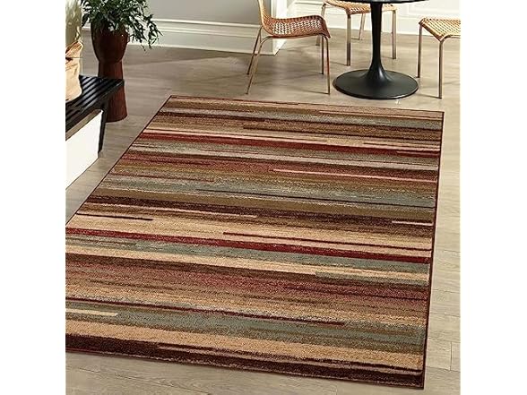 Superior Contemporary Stripes Abstract Lines Indoor Rug