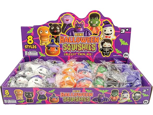 Raymond Geddes Mini Halloween Squishy Toys – Pack of 24
